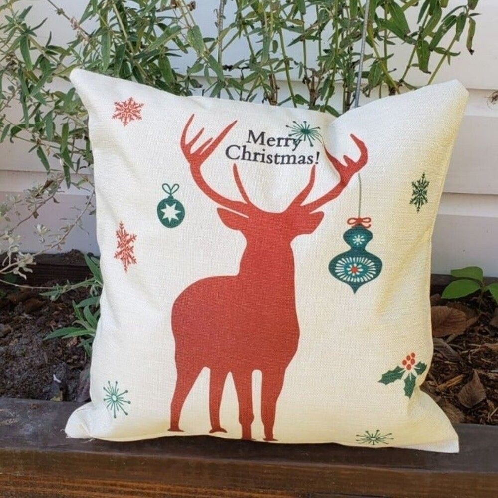 NEW Merry Christmas Pillow cover with NO insert Included BRAND NEW